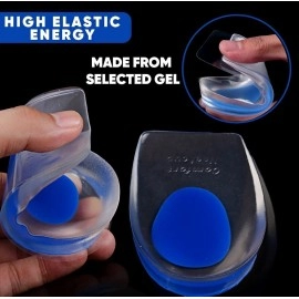 RiNEZA CREATiON Silicone Gel Heel Pad Socks for Heel Swelling Pain Relief, Dry Hard Cracked Heels Repair Cups Foot Care Ankle Support Cushion for Men and Women