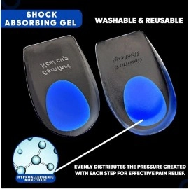 RiNEZA CREATiON Silicone Gel Heel Pad Socks for Heel Swelling Pain Relief, Dry Hard Cracked Heels Repair Cups Foot Care Ankle Support Cushion for Men and Women