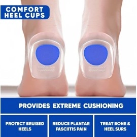 RiNEZA CREATiON Silicone Gel Heel Pad Socks for Heel Swelling Pain Relief, Dry Hard Cracked Heels Repair Cups Foot Care Ankle Support Cushion for Men and Women