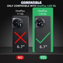 TheGiftKart Shockproof Crystal Clear Back Cover Case for OnePlus 11R 5G | 360 Degree Protection | Protective Design (PC, TPU | Transparent | Black Bumper) [Updated Design with Perfect Camera Holes]