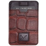 AL FASCINO Leather Credit Card Holder Leather Wallet for Men Slim Minimalist Front Pocket Slim Wallet, Brown, S, Casual