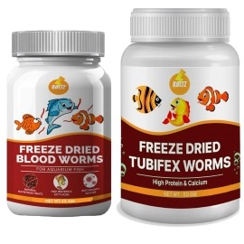 BOLTZ Fish Treat Combo Freeze Dried Blood Worms (2..