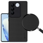 VIDO Silicone Super Frosted Raised Camera Protect Soft Back Case Cover for Vivo V27 Pro 5G / Vivo V27, Black
