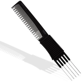 VEGA PROFESSIONAL Fork Comb (Carbon Anti-Static Black Line Hair Comb), (VPVCC-12)
