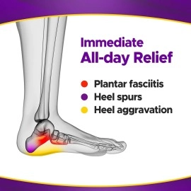 Frido Orthopedic Heel Cups For Foot Pain Relief, Plantar Fasciitis Relief, Shock Absorption Heel Cushion Pads, Heel Aggravation Relief, Pain Relief Heel Pads, Large (42-46 EU) Pack of 1 Pair