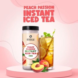 Bevzilla Peach Passion Instant Iced tea Mix - 400 Grams | Perfect For Summers| Refreshing| Instant