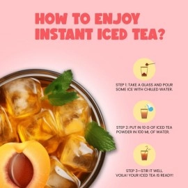 Bevzilla Peach Passion Instant Iced tea Mix - 400 Grams | Perfect For Summers| Refreshing| Instant
