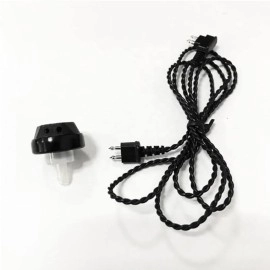 AIKA 2 Pin Wire for Hearing Aid Suitable for All Type of Hearing Aid Machines (1 Wire with Speaker, Black Color)