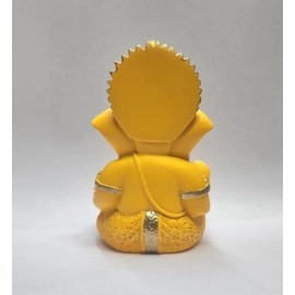 Gold Art India Mango terracotta Finish Ganesha for Car Dashboard Home Decor Gifting Diwali Birthday Festivals 3.5 x 2 Inches