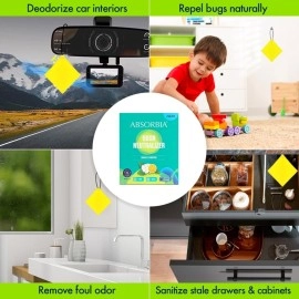 ABSORBIA Camphor 60g X 2 Air freshener - with fragrance Mogra and Lemon