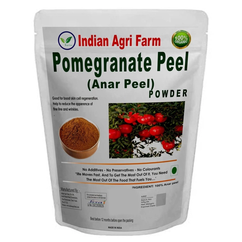 Iagrifarm Pomegranate Peel Powder - 250 gram for boost skin cell generation/helps to reduce the appearence of fine line &wrinkles