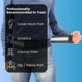 WAHK RAHK Dainley Back Pain Belt UK - Lower Back Support Brace for Men and Women- Dainley Anti-Slip Sciatica Pain Relief Belt - Sacroiliac SI Joint Hip, Pelvic Belt (REGULAR (Hip Size 80-120 cm))