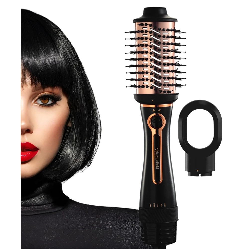 Urban yog MakeMeeBold 3-in-1 Hot Air Brush | 1.5-inch Barrel | Hair Dryer Hair Straightener Volumizer Blow Dryer Styling Tool,1200 Watt, Multicolour