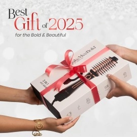 Urban yog MakeMeeBold 3-in-1 Hot Air Brush | 1.5-inch Barrel | Hair Dryer Hair Straightener Volumizer Blow Dryer Styling Tool,1200 Watt, Multicolour