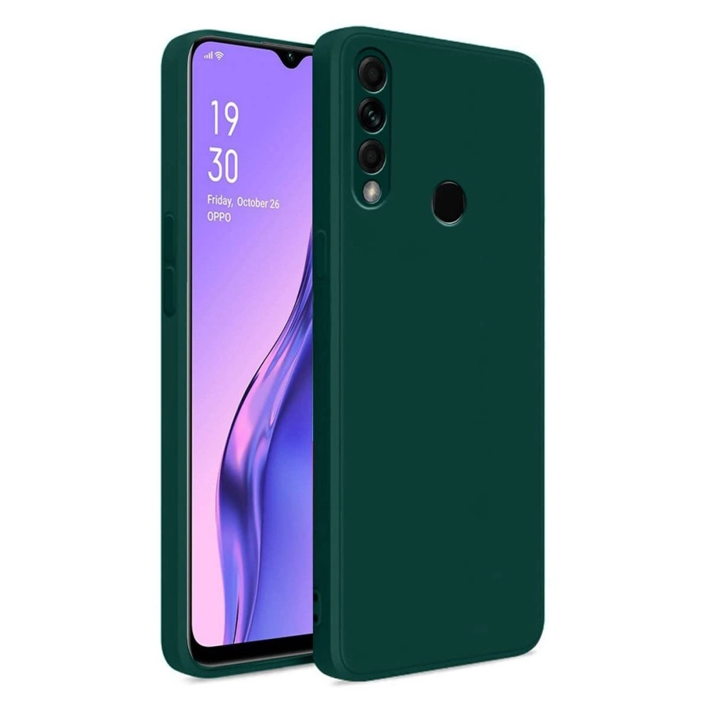 LIRAMARK Silicone Soft Back Cover Case for Oppo A31 / Oppo A8 (Silicone Green)