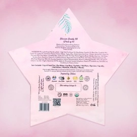 Whimsy 12 Pcs Organic Beauty Kit for Girls | Safe Makeup Kit | Birthday Gift for 4 5 6 7 8 9 10 11 12-16 Years Old | Non-Toxic Kids Lip balm, Eye Glitter, Eye Liner, Kids Lip Gloss & Mermaid Accessor