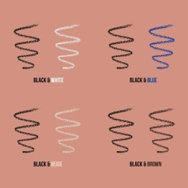 Shryoan Shimmery Dual Kajal with Sharpener | Waterproof | Long-Lasting | Black & Brown Shades | Long lasting smudge proof| Sweat proof Formula | 24-Hour Wear (Pack of 1)