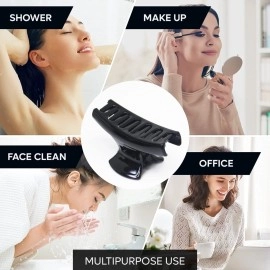 Nsb Herbals Black Plastic Hair Clutch For Women, Girls Medium Size Trendy Hair Clip Hair Claws (Pack Of 6)