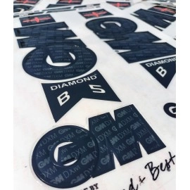 Cottontail | 3D DMND Edition | English Willow | Embossed Cricket Bat Sticker | Black