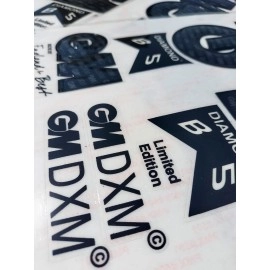 Cottontail | 3D DMND Edition | English Willow | Embossed Cricket Bat Sticker | Black