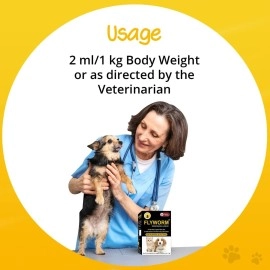 Tail & Collar Club Chicken Flavour Natural Deworming Syrup for Dogs Puppy Cats & Kittens with Probiotic Dewormer Formula for Killing and Expelling Parasites Flyworm Syrup - Pack of 2 (30ml Each)