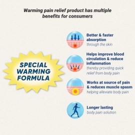 ORTHO-XR Ayurvedic Pain Relief Gel 75g (Pack of 1) with Special Warming Formula for Body, Back, Joint, Shoulder, Hand, Wrist, Legs, Knee, Ankle, Muscle, Inflammation and Arthritis pain