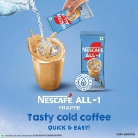 NESCAFE All in 1 Frappe | Instant Cold Coffee Premix - Just Add Cold Water | 224g (8 Sachets X 28g), Box