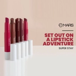 MARS Matte Super Stay Lipstick | Up to 12 Hours Long Lasting | Smudge Proof and Waterproof Lipstick for Women (2.6 gm) (12-SINFUL)