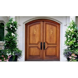 The Spiritual Living Swastik for Door Entrance II Brass Swastik Om Trishul Trishakti Yantra II Main Door Entrance II Vastu Remedies II Golden II 5 Inches Approx II Pack of 1