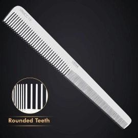 Vega Professional Barber Comb (Carbon Anti-Static White Line Hair Comb)