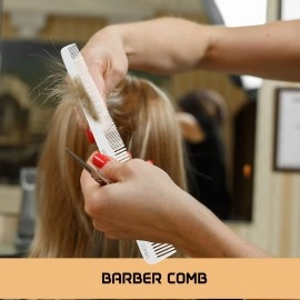 Vega Professional Barber Comb (Carbon Anti-Static White Line Hair Comb)