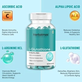 Herbal max L- Gluthathione For Shining & Lightning Skin -1000 mg 60 Tablets