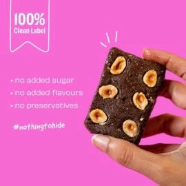 The Whole Truth - Hazelnut Cocoa Protein Bar with 12g Protein (Pack of 6) - No Added Sugar - No Added Flavour - No Preservatives - All Natural