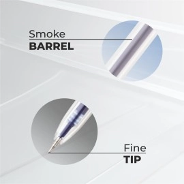 FLAIR Glass Gel Pen Wallet Pack | Tip Size 0.6 mm | Water Proof Ink For Smooth Flow System | Low-Viscosity Ink For Smudge Free Writing | Blue ink, Pack of 10