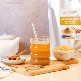 Arumba Ashwagandha Churna Powder 1Kg, Made with 100% Natural Ashwagandha Root, Withania Somnifera, Indian Ginseng For Stress Relief, Overall wellness support