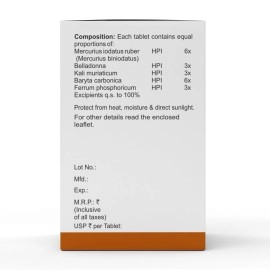 Dr. Bakshi\'s BAKSON\'S HOMOEOPATHY Tonsil Aid | Helps Relieve Tonsil Pain & Inflammation, 75 Tablets