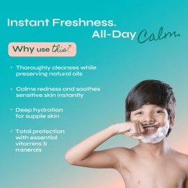 Tikitoro Kids Refreshing face wash, 100% Vegan with Saffron, Watermelon and Marshmallow Root. Cleanses, Purifies & Moisturises Skin. No Parabens & Sulphates (100 ml)