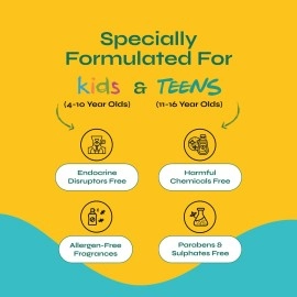 Tikitoro Kids Refreshing face wash, 100% Vegan with Saffron, Watermelon and Marshmallow Root. Cleanses, Purifies & Moisturises Skin. No Parabens & Sulphates (100 ml)