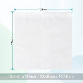 HOMEXCEL Microfiber Washcloths 12 Pack, Highly Absorbent and Soft Face Towel, Multi-Purpose White Wash Cloths for Bathroom, Hotel, Spa, Gym, and Kitchen, 12x12 Inch