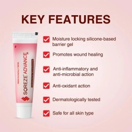 Amaterasu Soreze Advance Gel 15g/ Advanced bedsore treatment by combining silicone technology with natural herbs|15gm (Pack of 1)