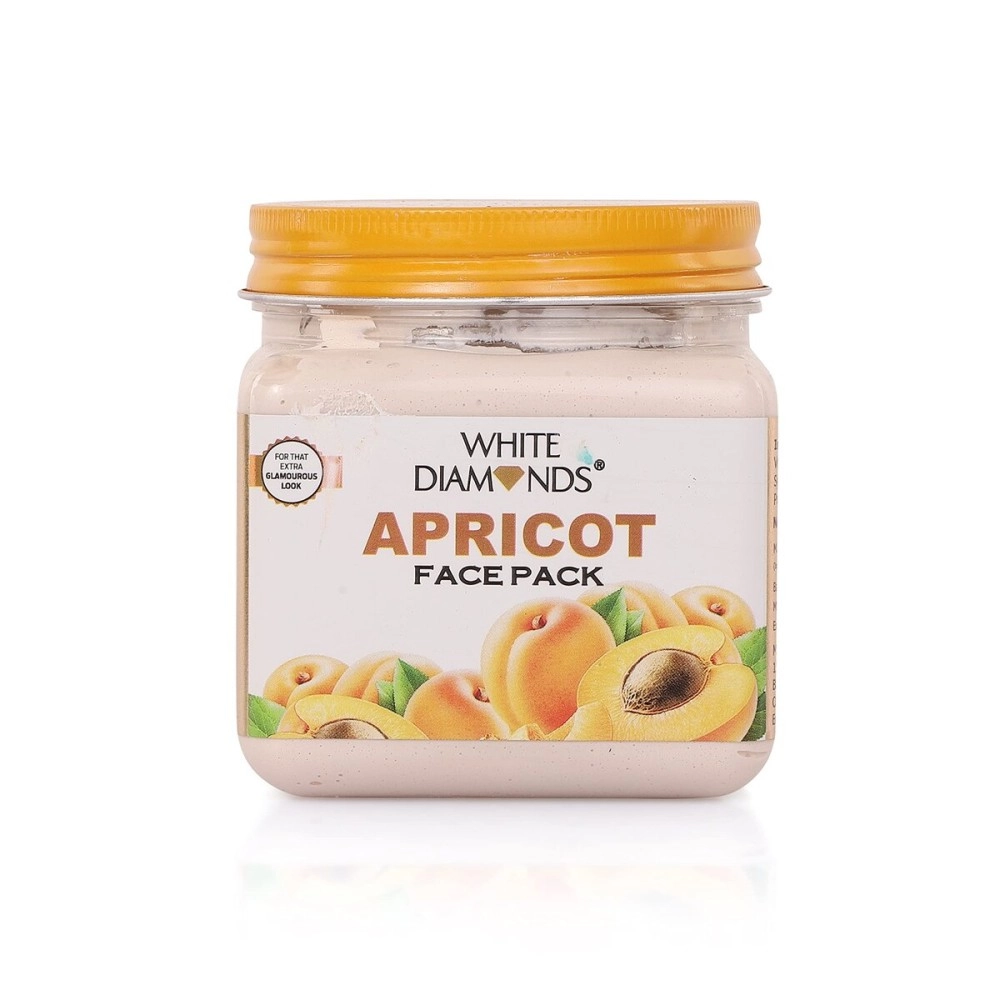 WHITE DIAMONDS Apricot Face Pack Extra Glow | Made With Natural Ingredients | Face Pack For Oily & Dry skin | Face Pack For Women & Men (380 ml)
