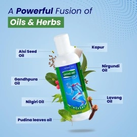 ORTHOAID 100% Ayurvedic Instant Pain Relief Oil for Joints Pain, Muscle Pain, Knee & Back Pain 100ml | Massage Oil | Relief Sciatica | Enriched with Natural Ingredients