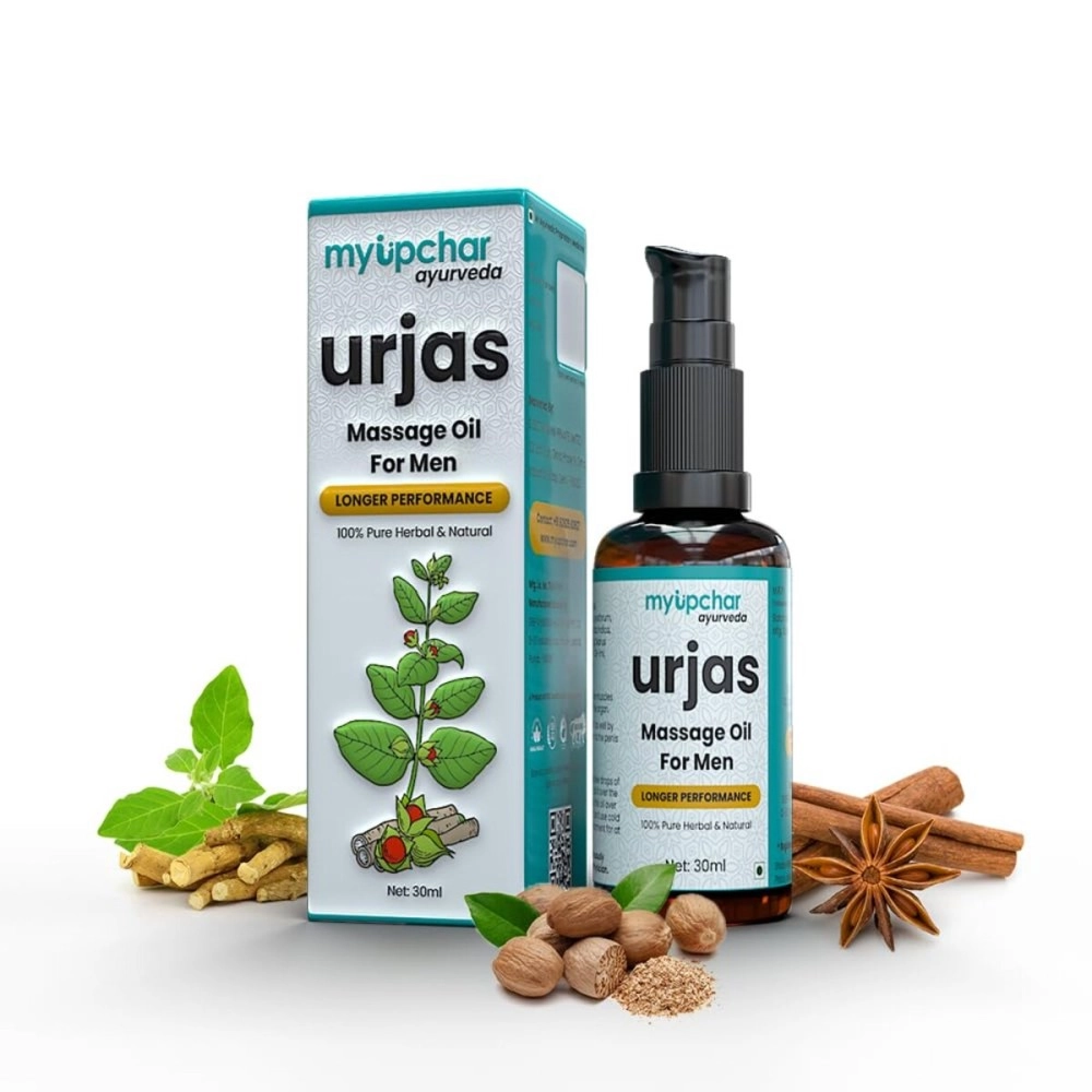 myUpchar Ayurveda Urjas Sensual Massage Oil for Muscle Growth and Relaxation - 30ml