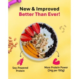 True Elements Protein Muesli 1kg - 24g Clean Protein | With 15% Millets, Almonds, Seeds & Black Currant | High Protein Breakfast Cereal | 100% Wholegrain Muesli