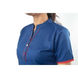 UNIFORM CRAFT Women\'s Polyester-Cotton Nurse Uniforms - Ideal for Nurses Uniform | Clinic Uniforms | Hospital Uniform for Nurses | Hospital Uniform | NT07 Royal Blue (L)