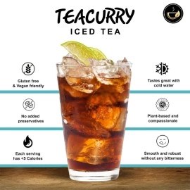 TEACURRY Mango Instant Iced Tea Mix (160 Gram) - Ice Brew, Cold Brew, Strong and Highly Flavourful, No Artificial Ingredients - Instant Ice Tea Powder with Natural Mango Flavour