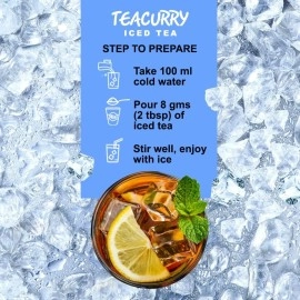 TEACURRY Mango Instant Iced Tea Mix (160 Gram) - Ice Brew, Cold Brew, Strong and Highly Flavourful, No Artificial Ingredients - Instant Ice Tea Powder with Natural Mango Flavour