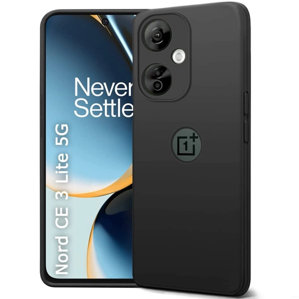 TheGiftKart Liquid Silicone Back Cover for OnePlus Nord CE 3 Lite 5G | Soft Micro-Fibre Lining Inside | Camera Protection Bump | Shockproof Back Cover Case for OnePlus Nord CE 3 Lite 5G (Black)