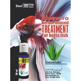 VAYINATO Aquatic Remedies Stori Betta Well Sure | Aloe Vera Infused All in One Complete Solution for Betta Fish Health Related Issue Like FinRot, External Wounds and Dropsy (30ML* Pack of 2) - 60ML