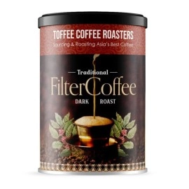 Toffee Coffee Roasters | Pack of 2 x 200gm (400gms) South Indian Filter Coffee | As Seen On Shark Tank | Specialty Blend | Traditional Dark Roast Signature Filter Coffee